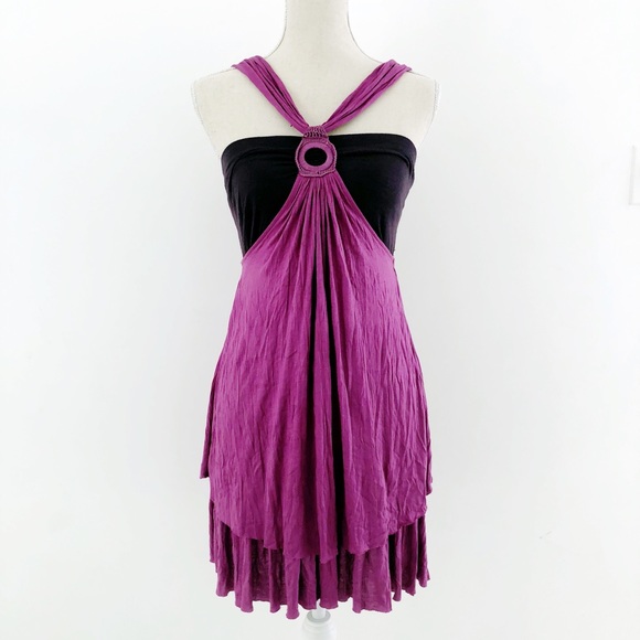 Free People Two-toned Dress 💜🖤 - Picture 1 of 3